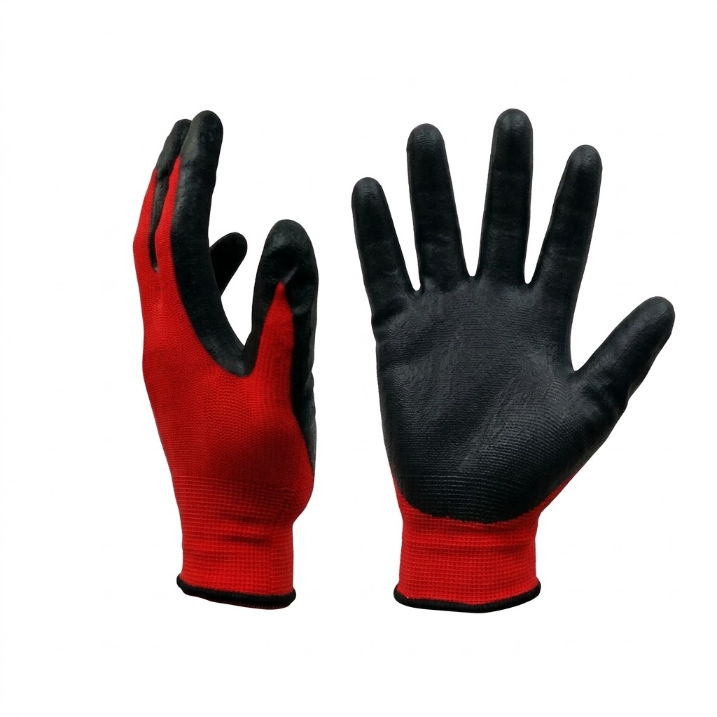 DN02 PAR DE GUANTES DE POLIESTER RECUBIERTO NITRILO