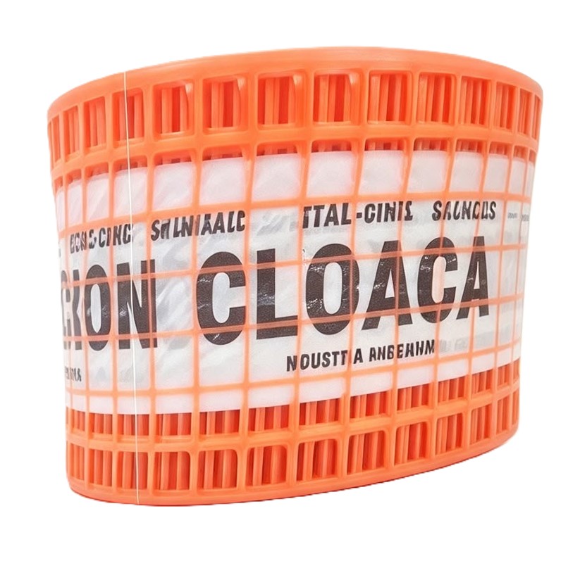 S249 (Color NARANJA ) Cuadrícula Extrudada de 150 mm. X 100 mts.